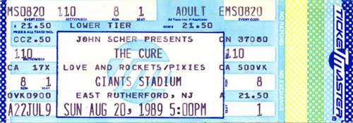 the cure concert tour 1988