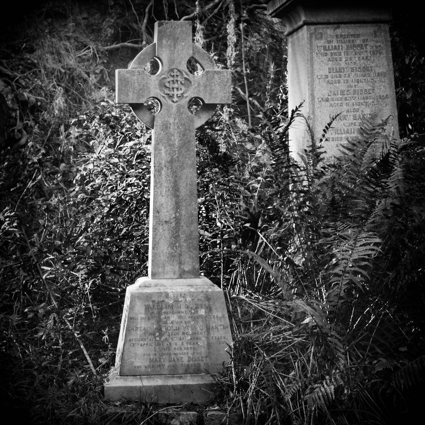Balgay Cemetery in Black and White