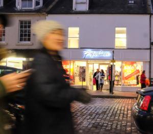 Paperchase St Andrews at night